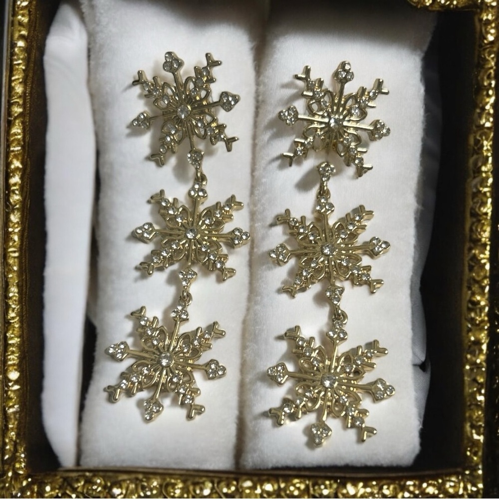BAUBLEBAR SUGARFIX Golden Snowflake Dangle Earrings